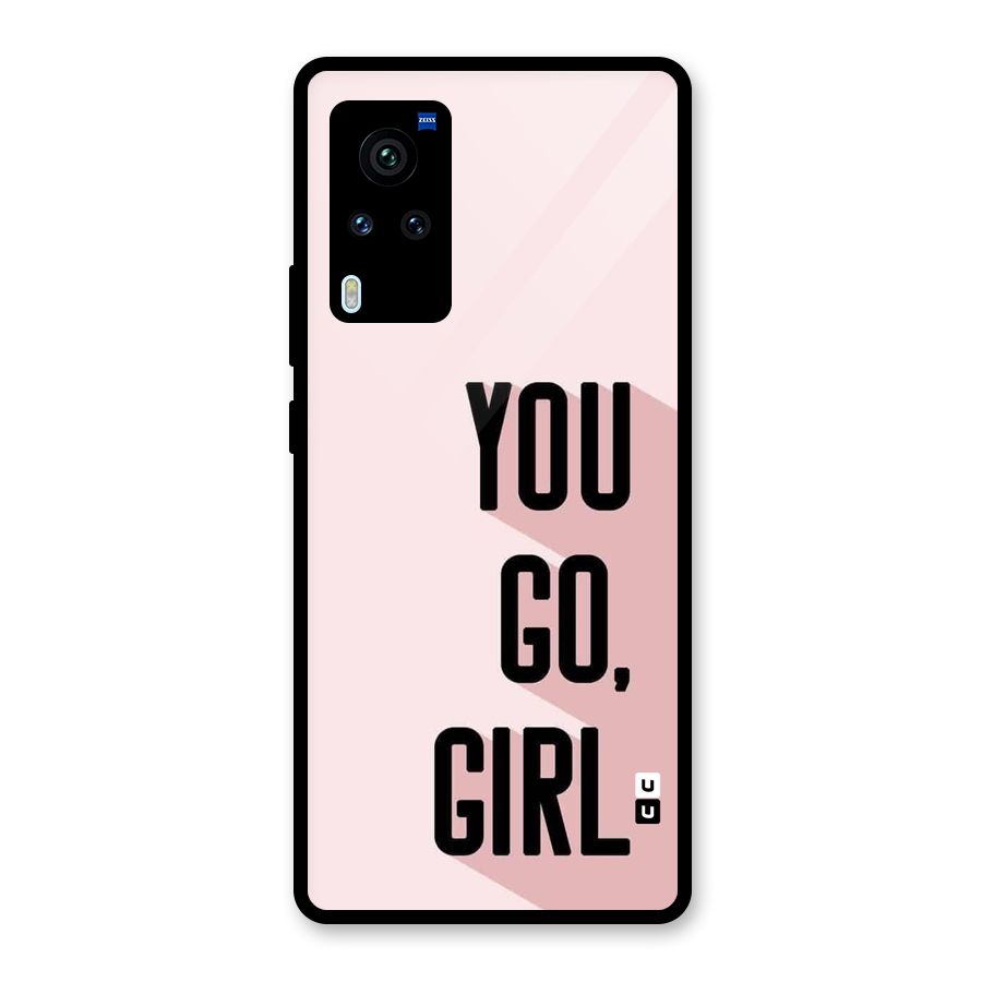 You Go Girl Shadow Glass Back Case for Vivo X60 Pro