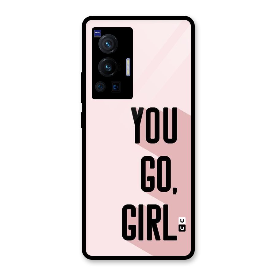 You Go Girl Shadow Glass Back Case for Vivo X70 Pro