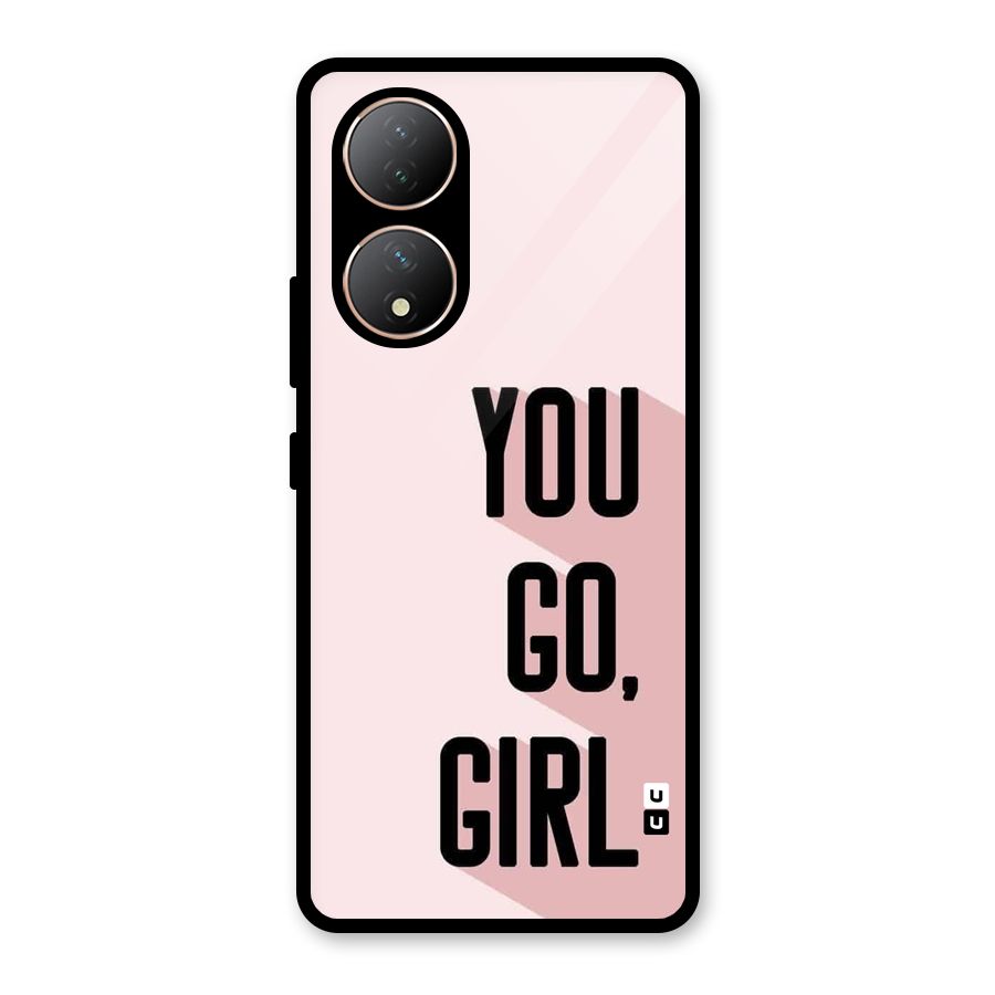 You Go Girl Shadow Glass Back Case for Vivo Y100