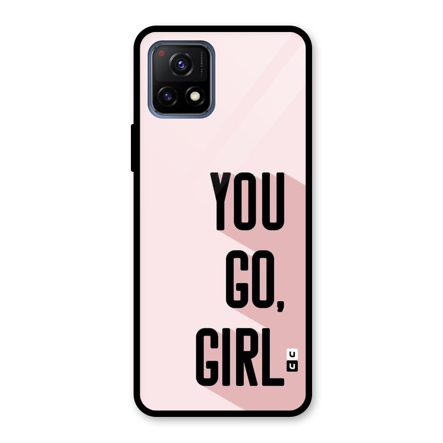 You Go Girl Shadow Glass Back Case for Vivo Y72 5G