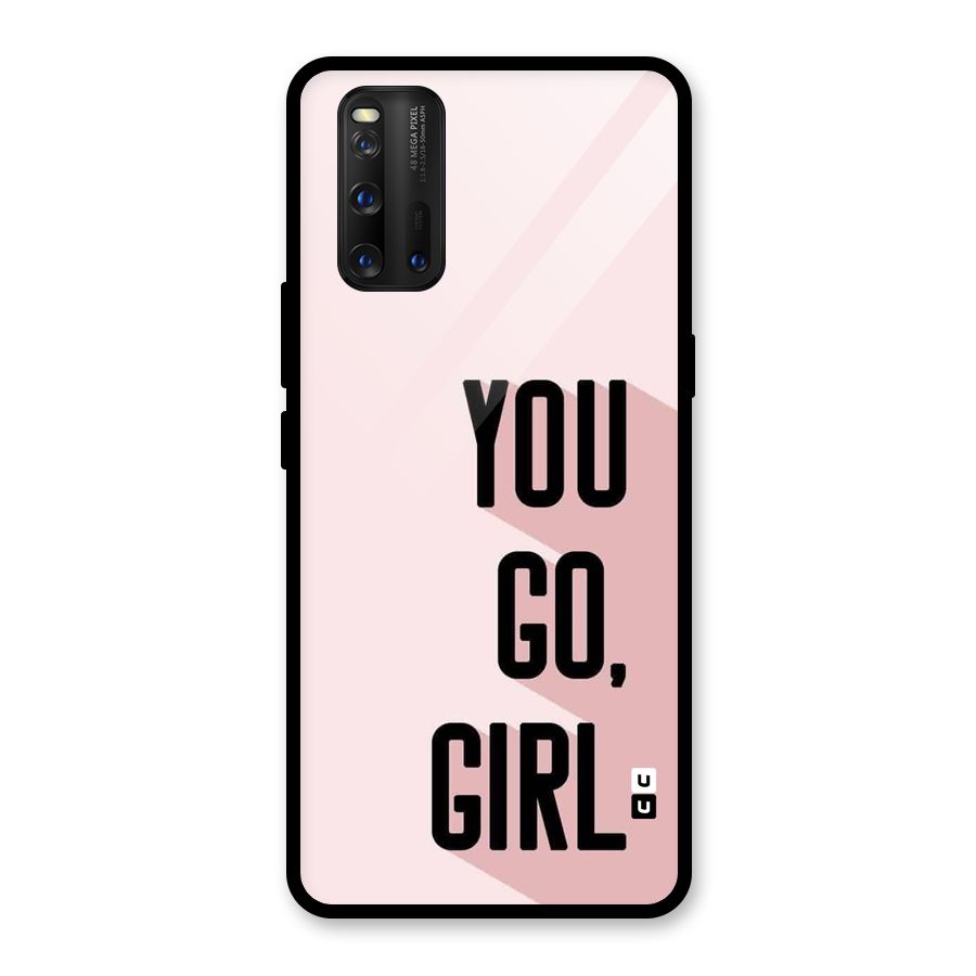 You Go Girl Shadow Glass Back Case for Vivo iQOO 3