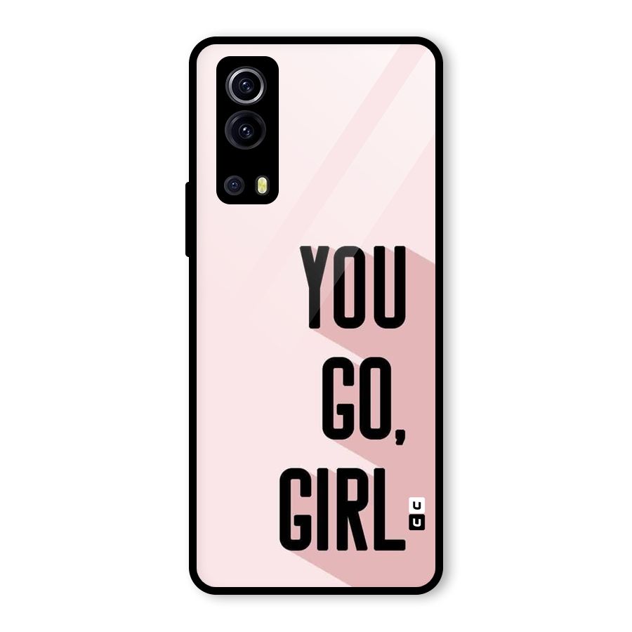 You Go Girl Shadow Glass Back Case for Vivo iQOO Z3