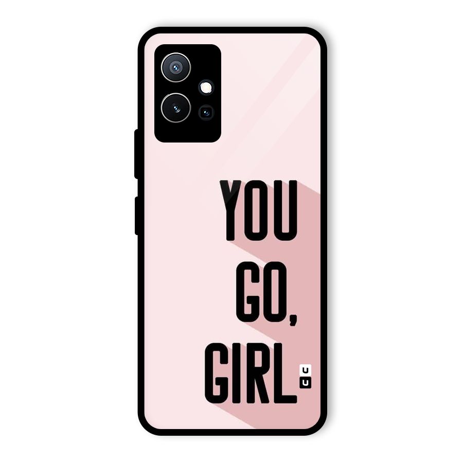 You Go Girl Shadow Glass Back Case for Vivo iQOO Z6