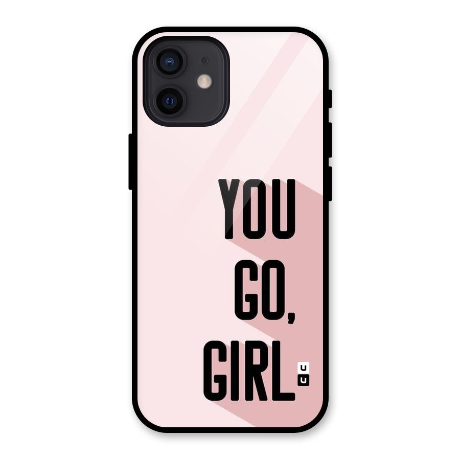 You Go Girl Shadow Glass Back Case for iPhone 12