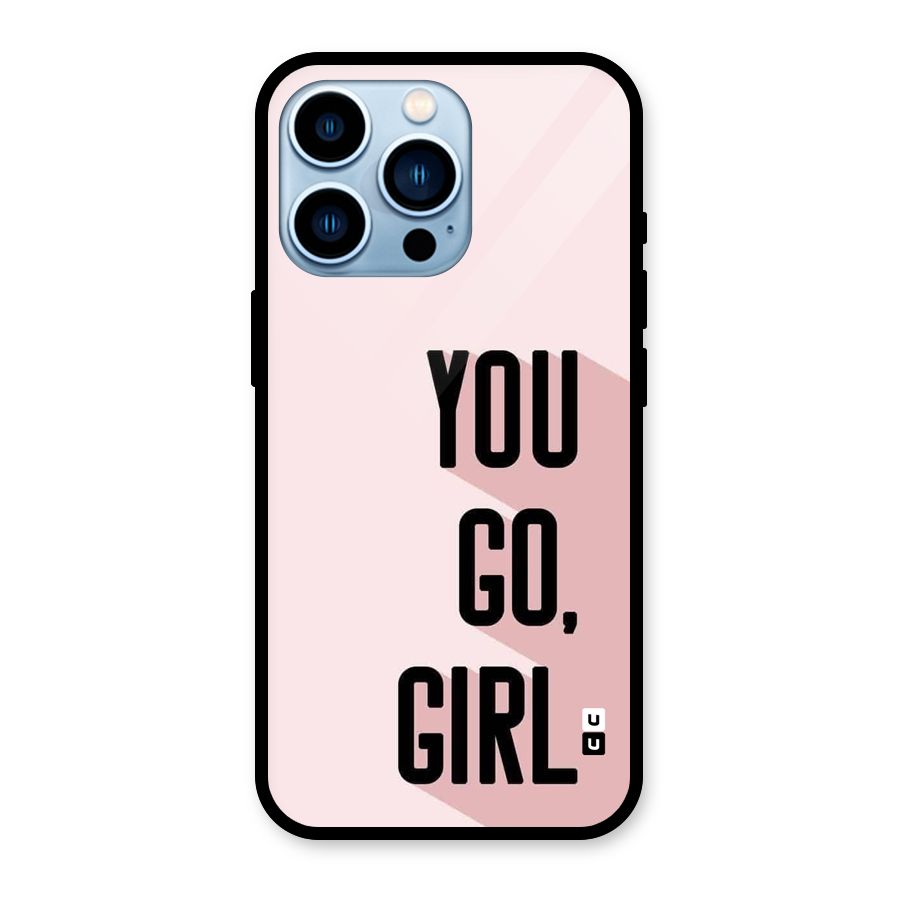You Go Girl Shadow Glass Back Case for iPhone 13 Pro