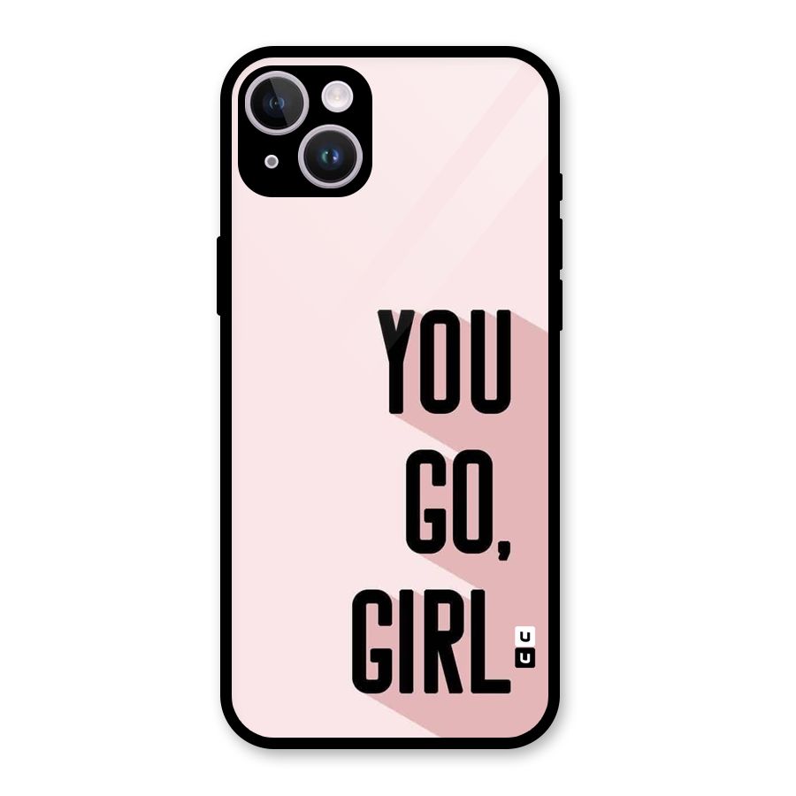 You Go Girl Shadow Glass Back Case for iPhone 14 Plus