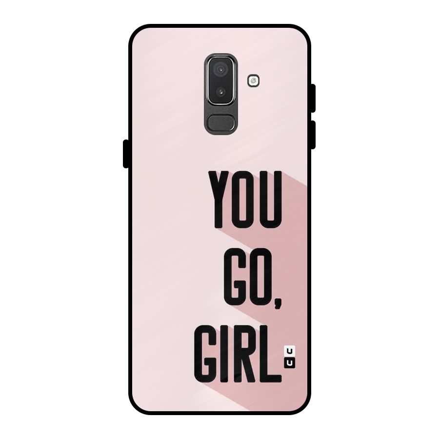 You Go Girl Shadow Metal Back Case for Galaxy On8 (2018)