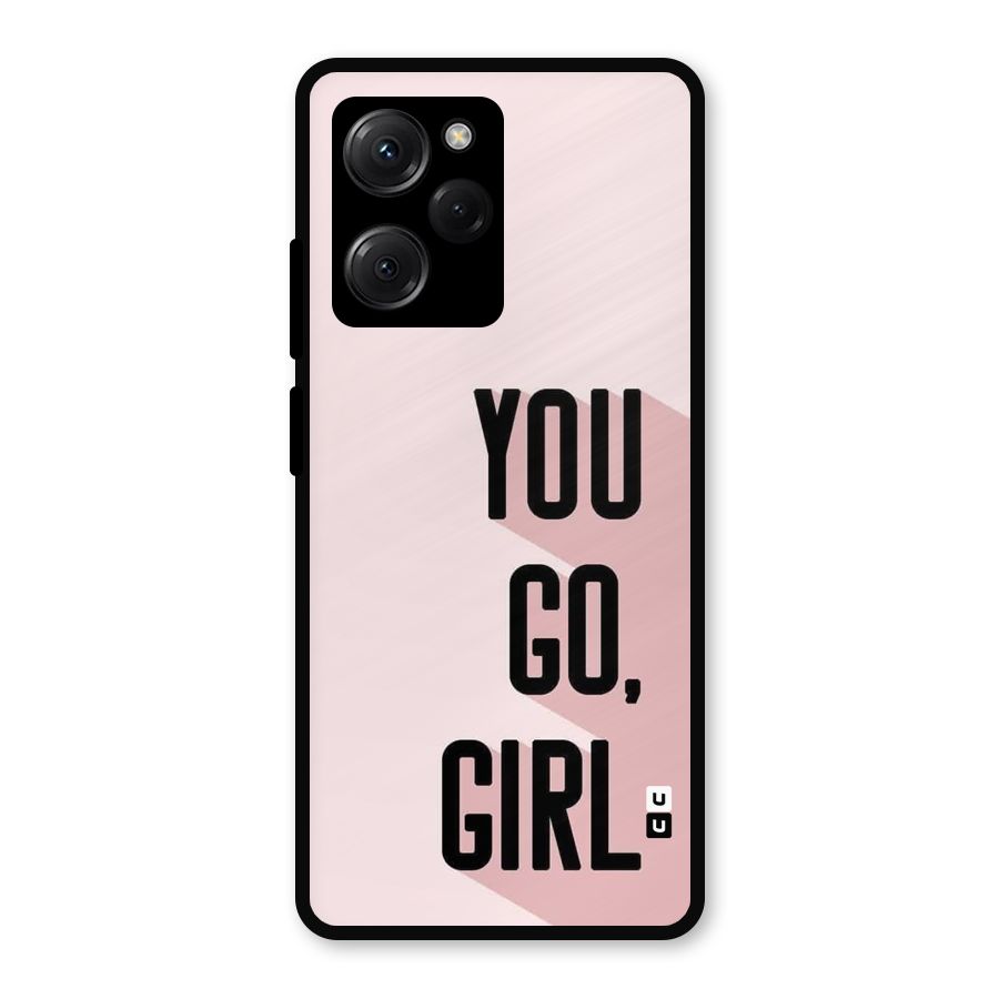 You Go Girl Shadow Metal Back Case for Poco X5 Pro