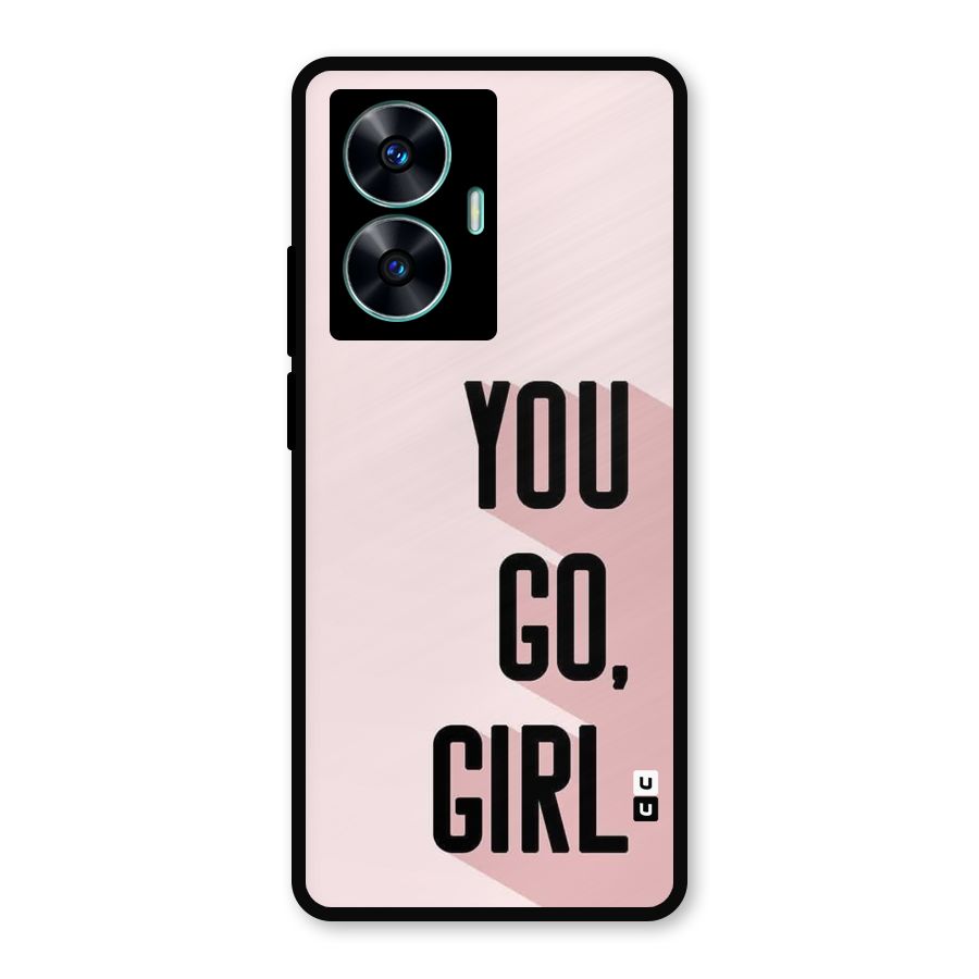 You Go Girl Shadow Metal Back Case for Realme Narzo N55