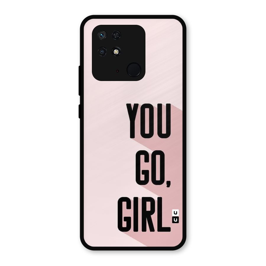 You Go Girl Shadow Metal Back Case for Redmi 10 Power