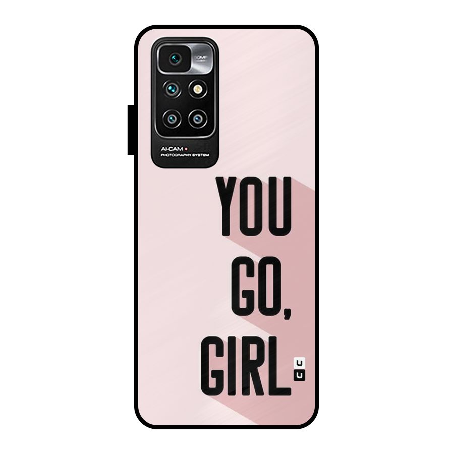 You Go Girl Shadow Metal Back Case for Redmi 10 Prime