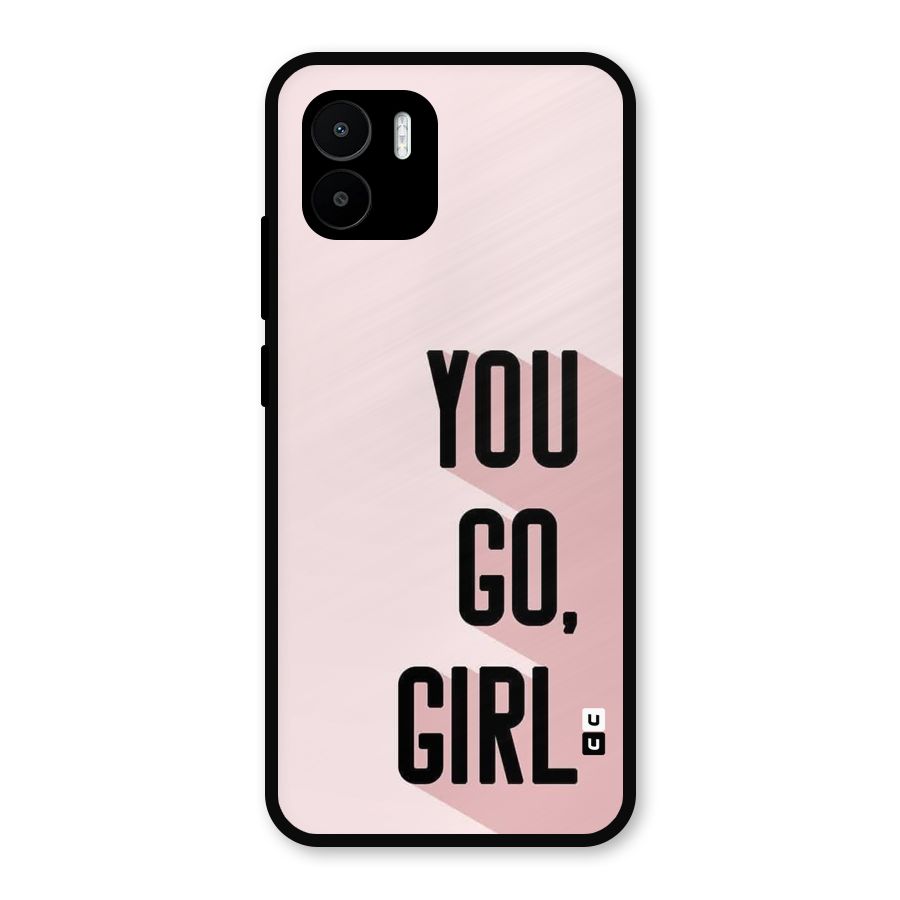 You Go Girl Shadow Metal Back Case for Redmi A1
