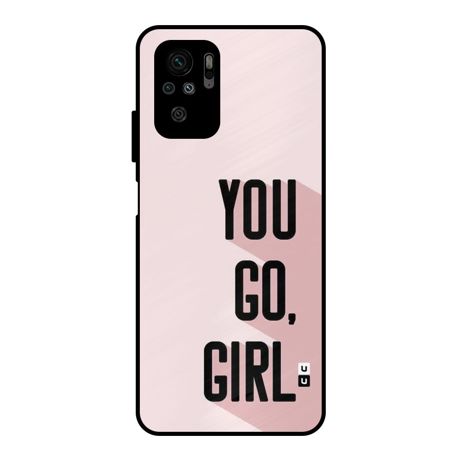 You Go Girl Shadow Metal Back Case for Redmi Note 10