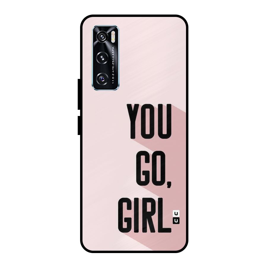 You Go Girl Shadow Metal Back Case for Vivo V20 SE