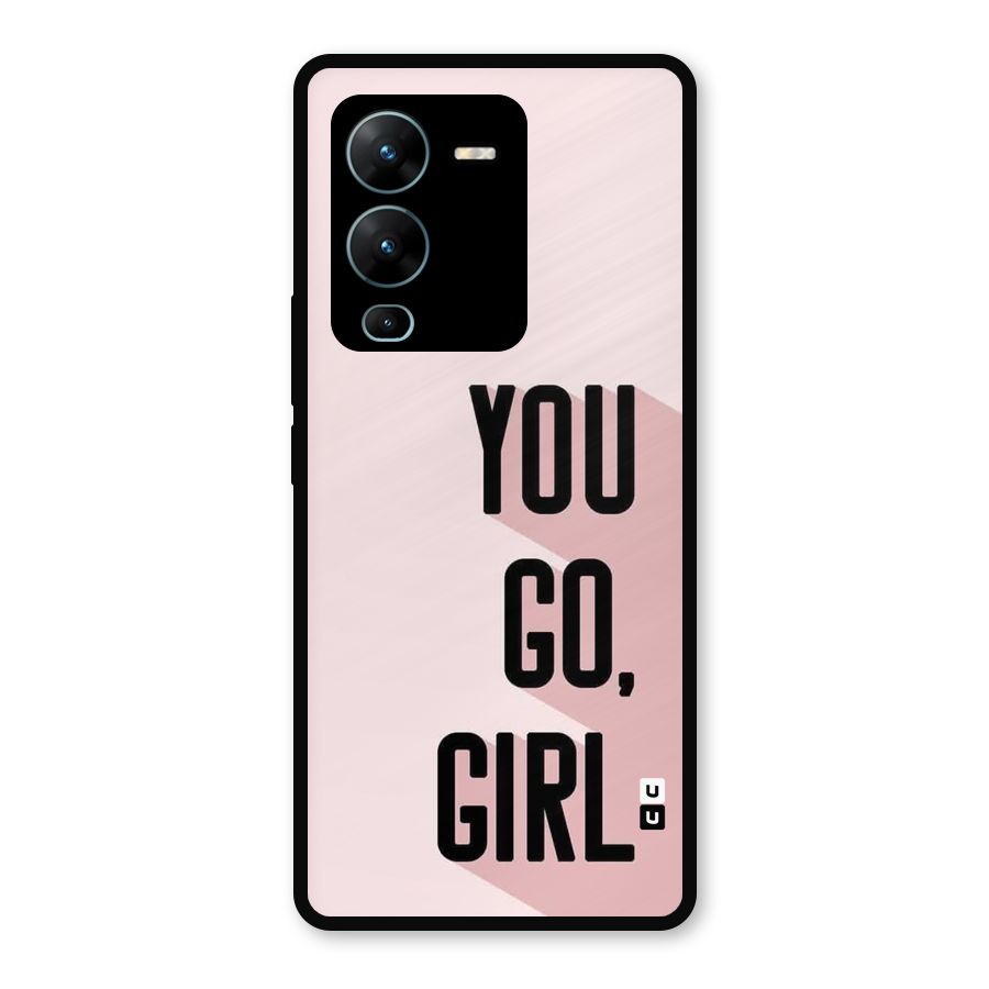 You Go Girl Shadow Metal Back Case for Vivo V25 Pro