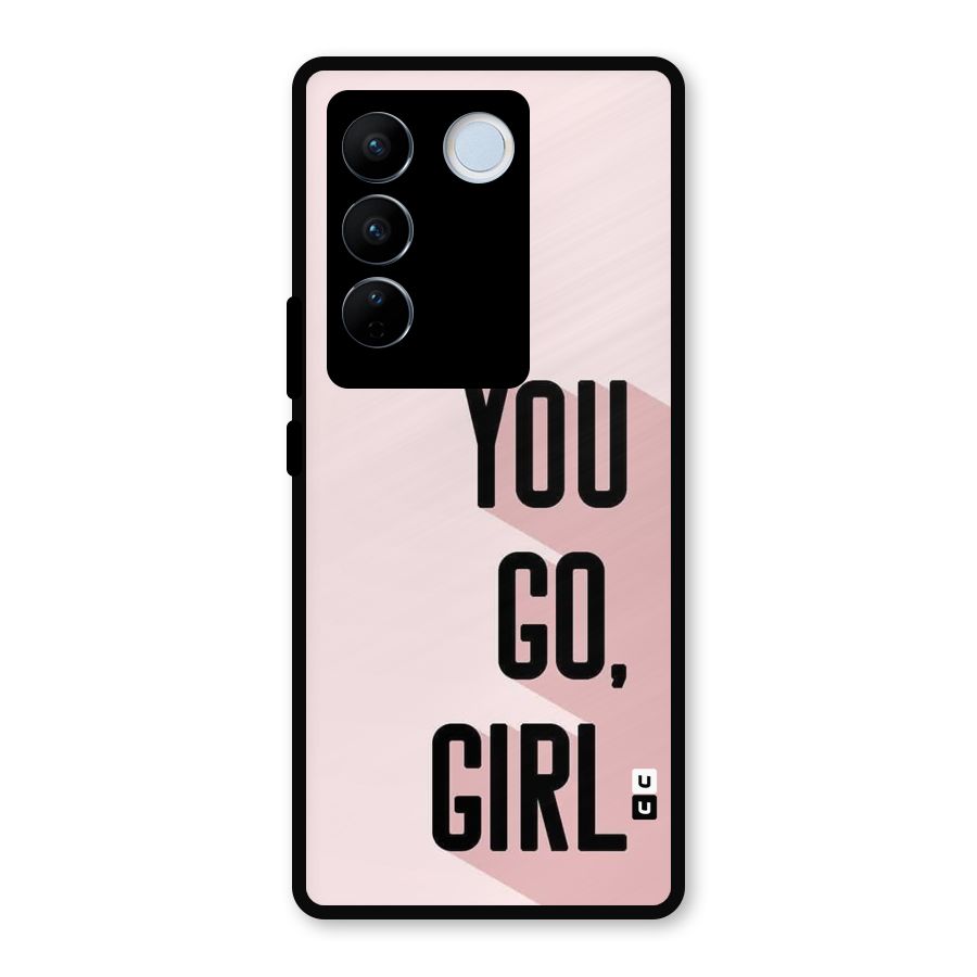 You Go Girl Shadow Metal Back Case for Vivo V27