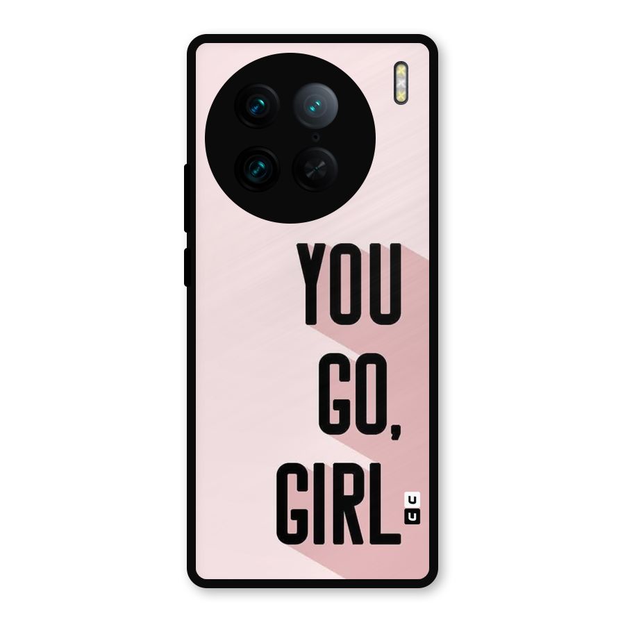 You Go Girl Shadow Metal Back Case for Vivo X90 Pro