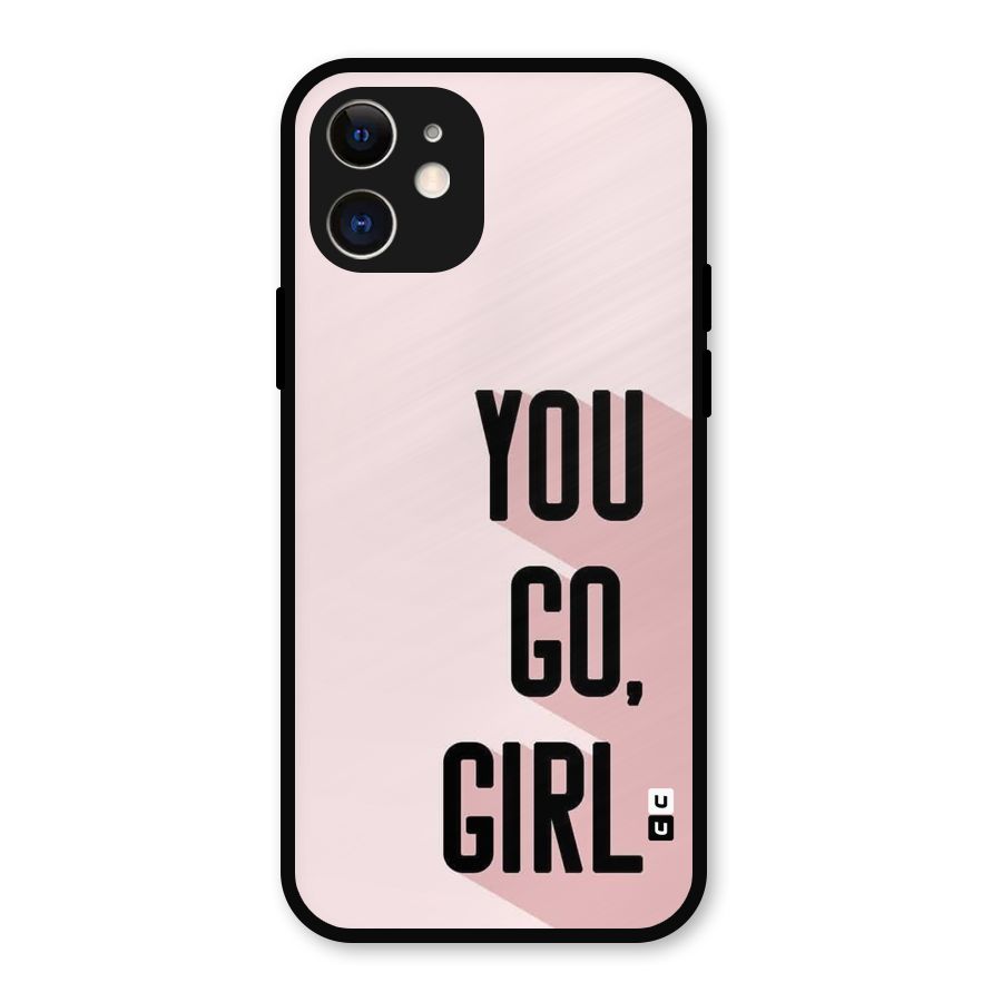 You Go Girl Shadow Metal Back Case for iPhone 12