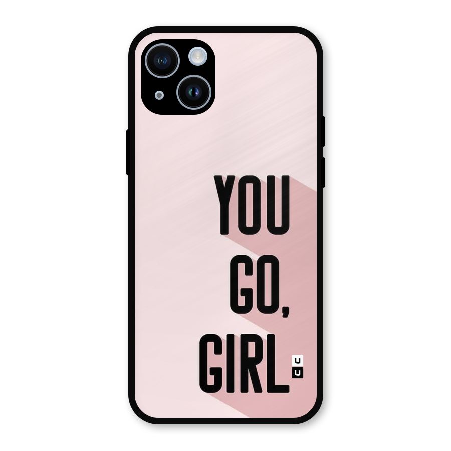 You Go Girl Shadow Metal Back Case for iPhone 14