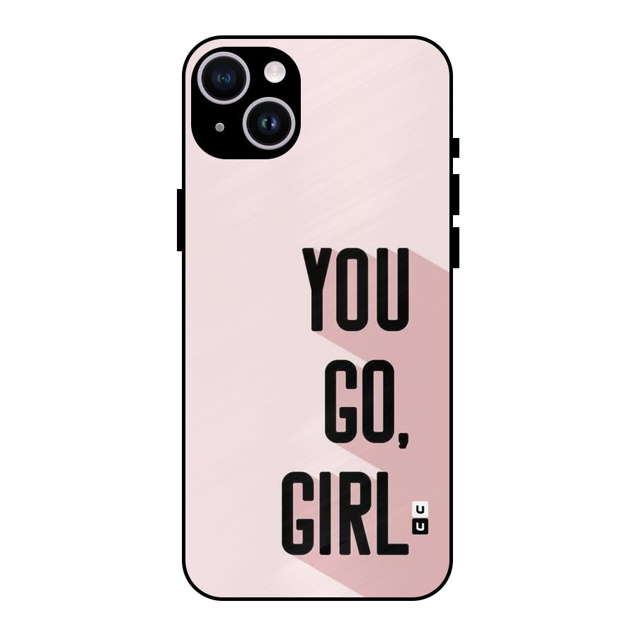You Go Girl Shadow Metal Back Case for iPhone 14 Plus