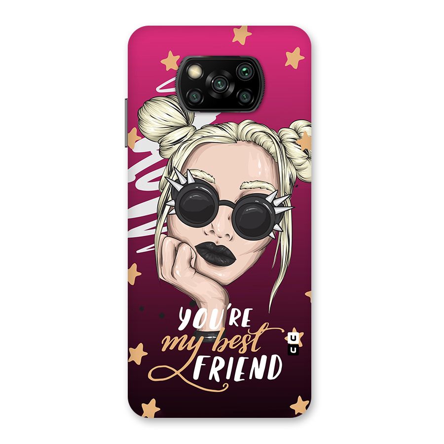 You My Best Friend Glass Back Case for Poco X3