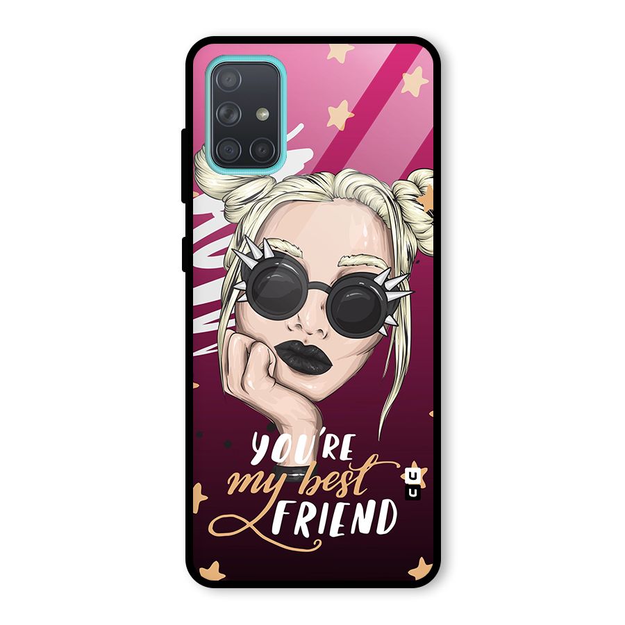 You My Best Friend Glass Back Case for Galaxy A71