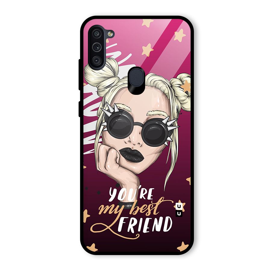 You My Best Friend Glass Back Case for Galaxy M11