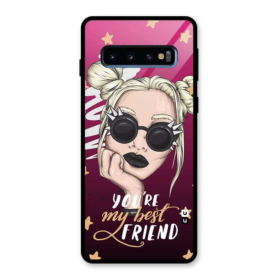You My Best Friend Glass Back Case for Galaxy S10
