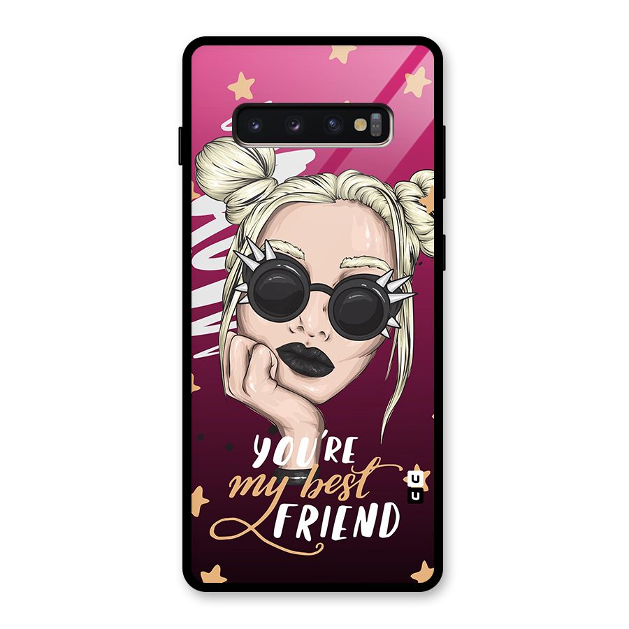You My Best Friend Glass Back Case for Galaxy S10 Plus