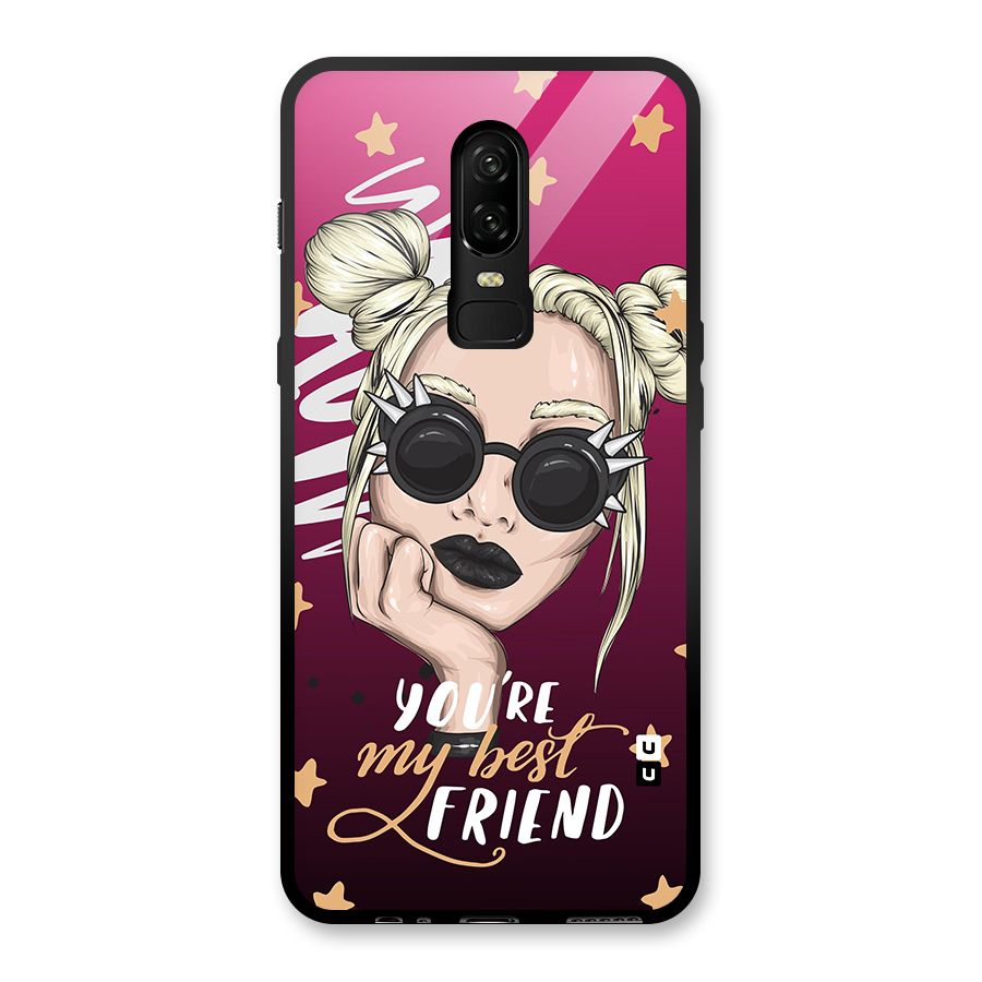 You My Best Friend Glass Back Case for OnePlus 6
