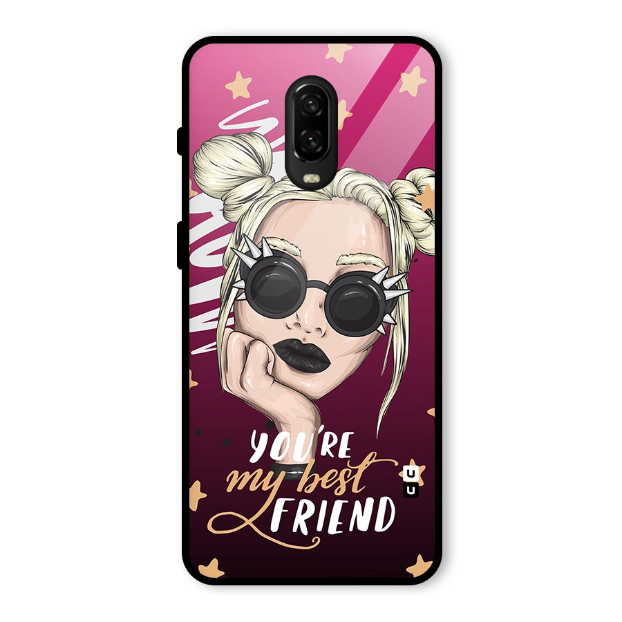 You My Best Friend Glass Back Case for OnePlus 6T