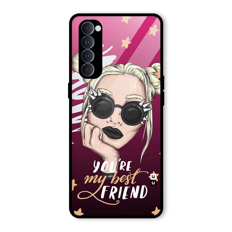 You My Best Friend Glass Back Case for Oppo Reno4 Pro