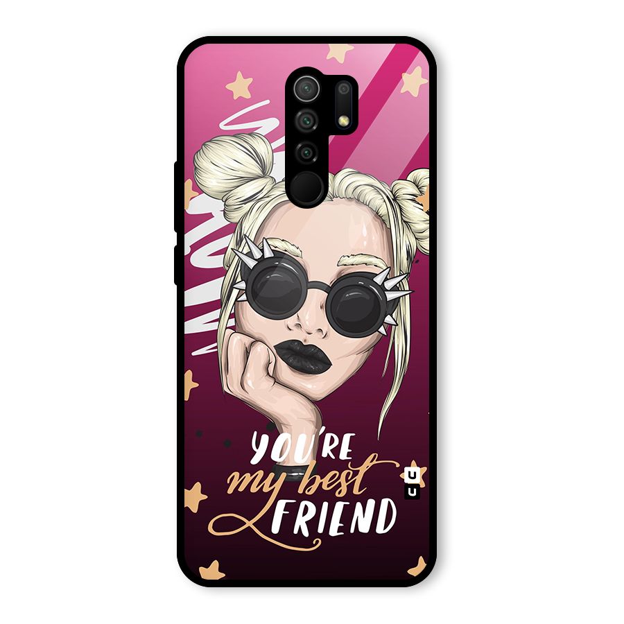 You My Best Friend Glass Back Case for Redmi 9 Prime