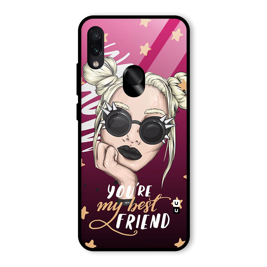 You My Best Friend Glass Back Case for Redmi Note 7S
