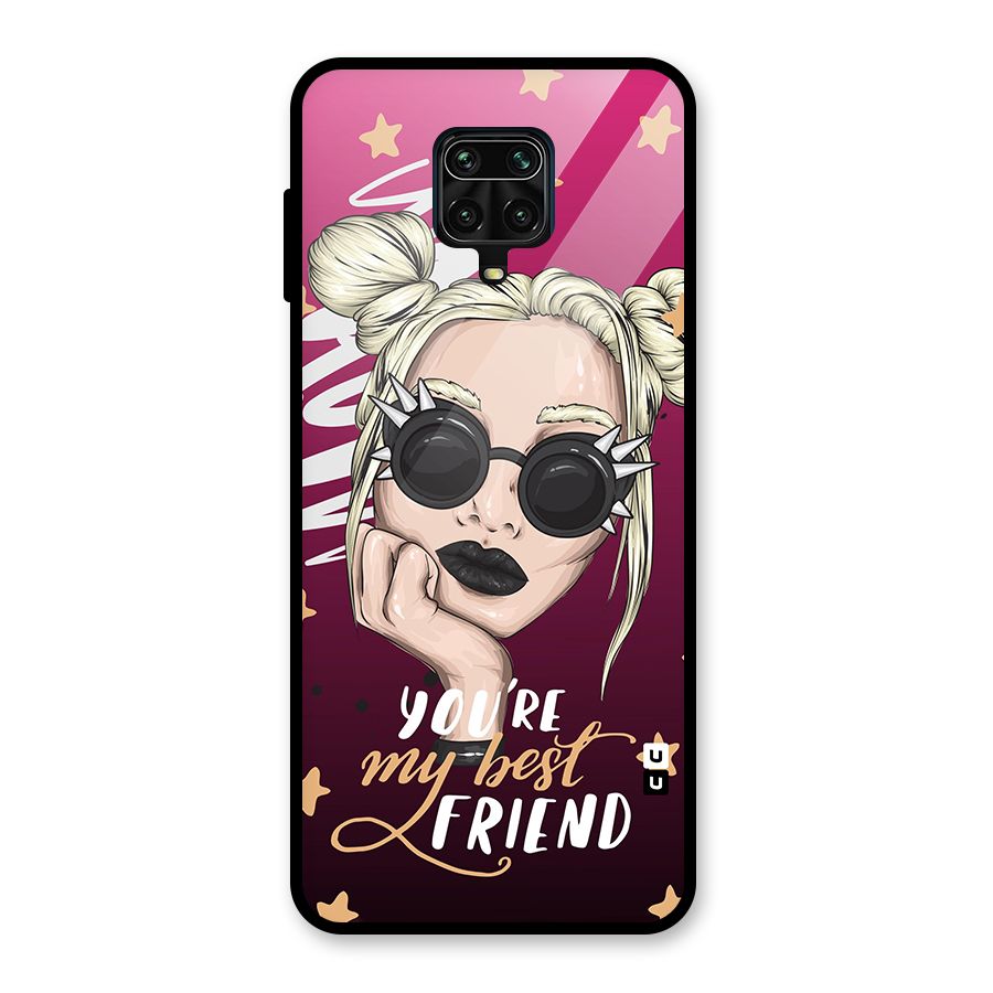 You My Best Friend Glass Back Case for Redmi Note 9 Pro
