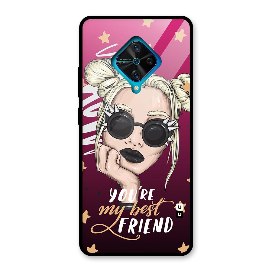 You My Best Friend Glass Back Case for Vivo S1 Pro