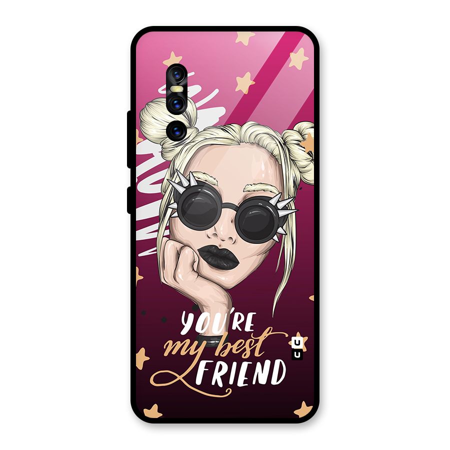You My Best Friend Glass Back Case for Vivo V15 Pro