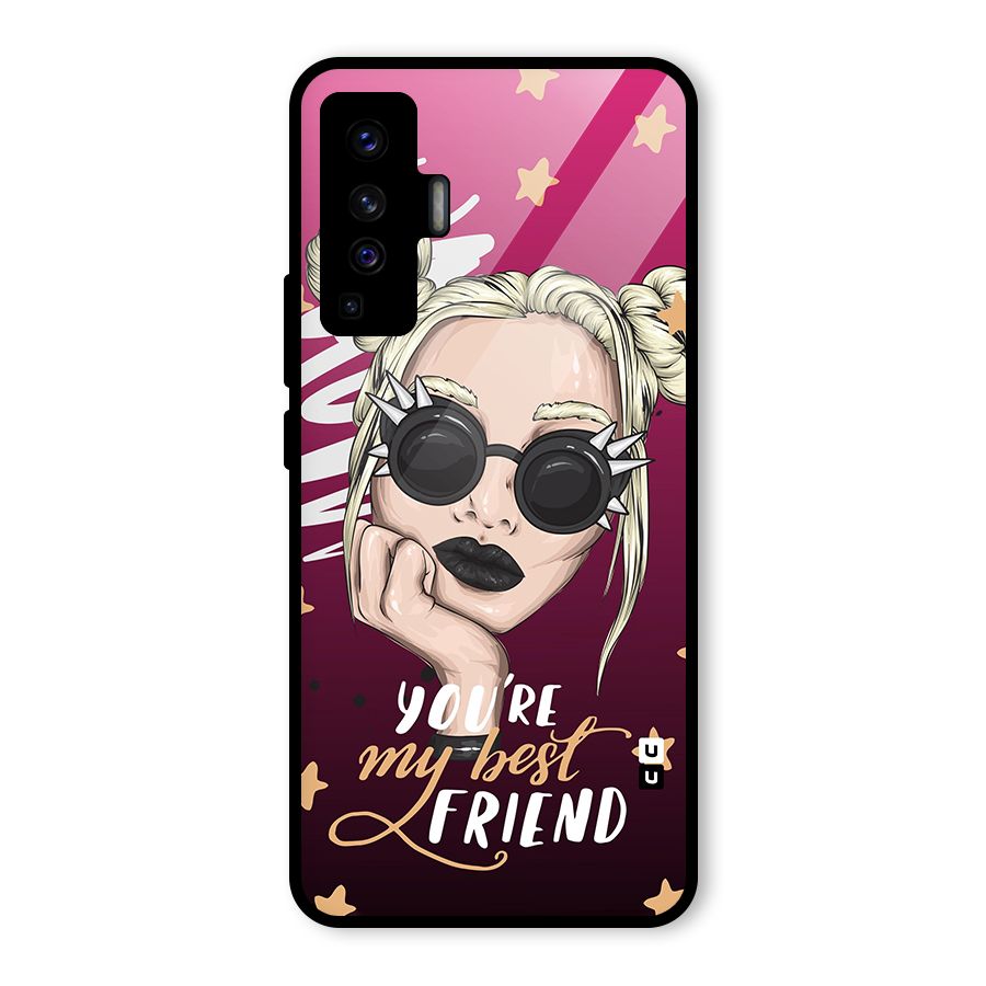 You My Best Friend Glass Back Case for Vivo X50