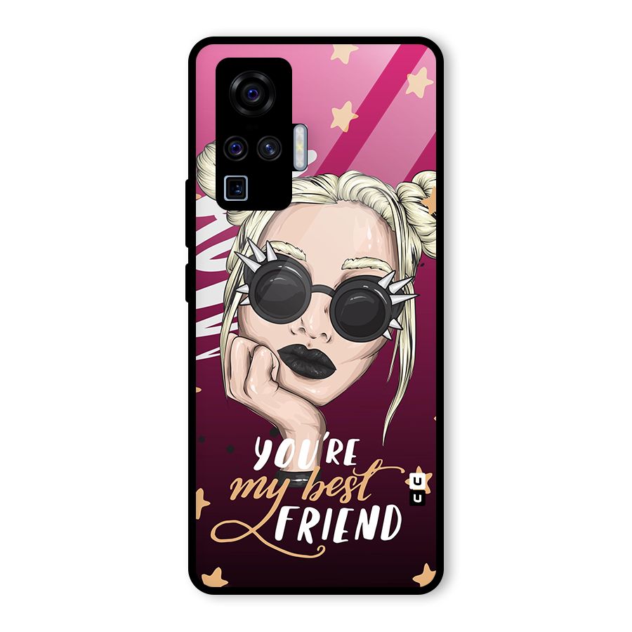 You My Best Friend Glass Back Case for Vivo X50 Pro