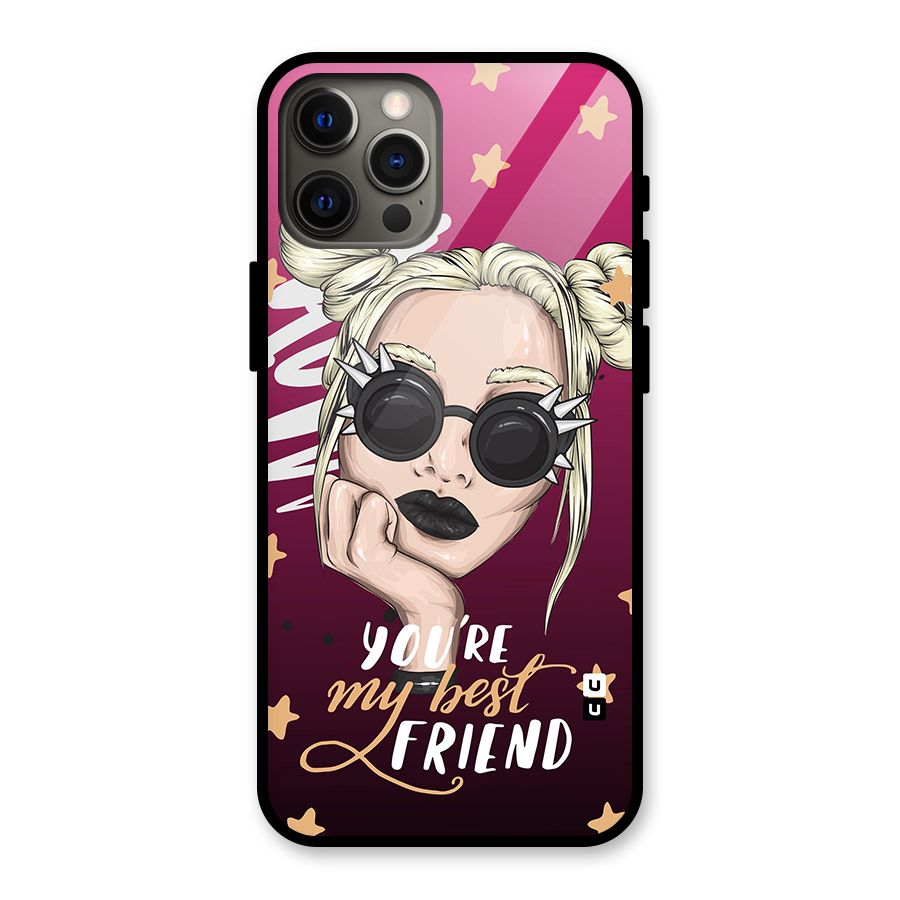 You My Best Friend Glass Back Case for iPhone 12 Pro Max
