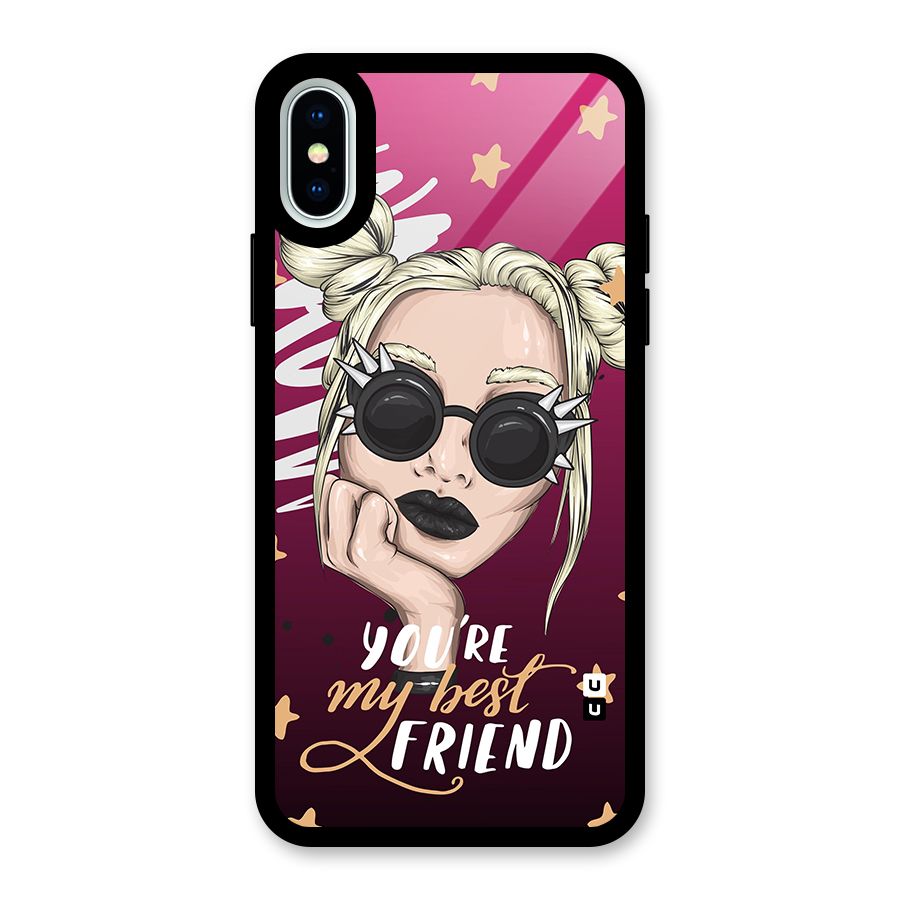 You My Best Friend Glass Back Case for iPhone X