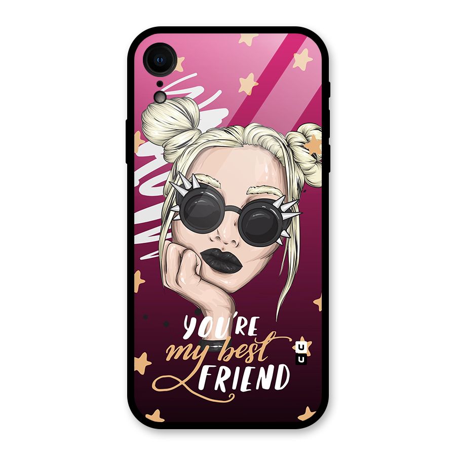 You My Best Friend Glass Back Case for iPhone XR