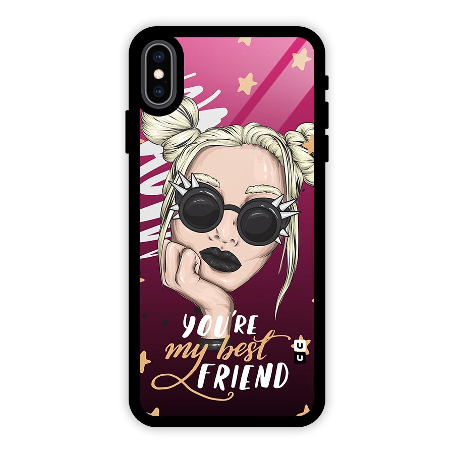 You My Best Friend Glass Back Case for iPhone XS Max