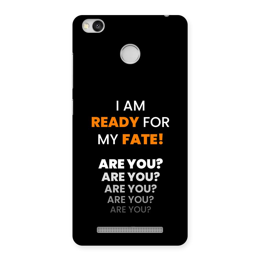 You Ready Back Case for Redmi 3S Prime