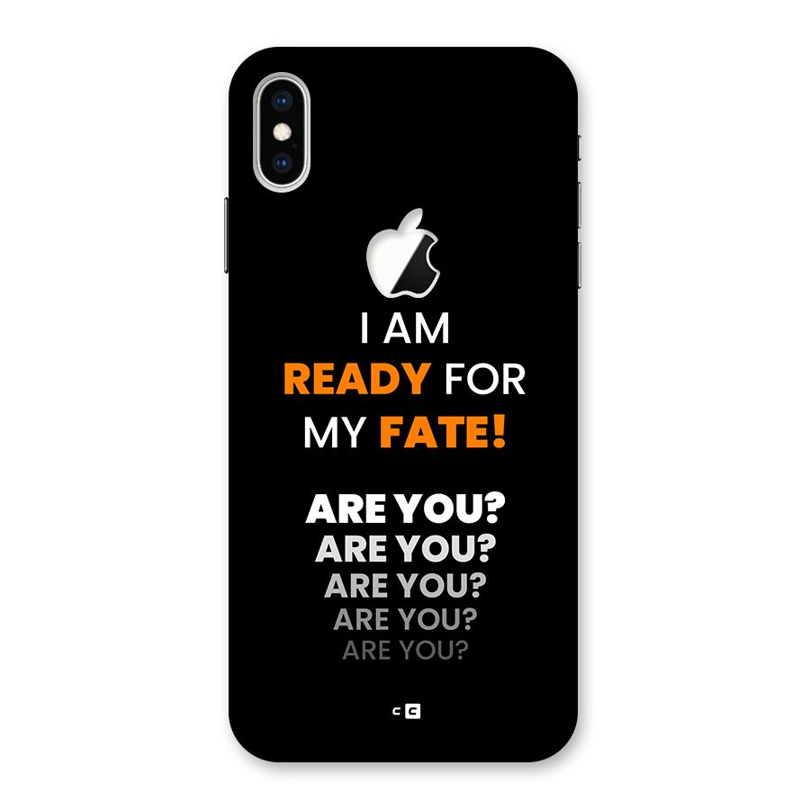You Ready Back Case for iPhone XS Max Apple Cut