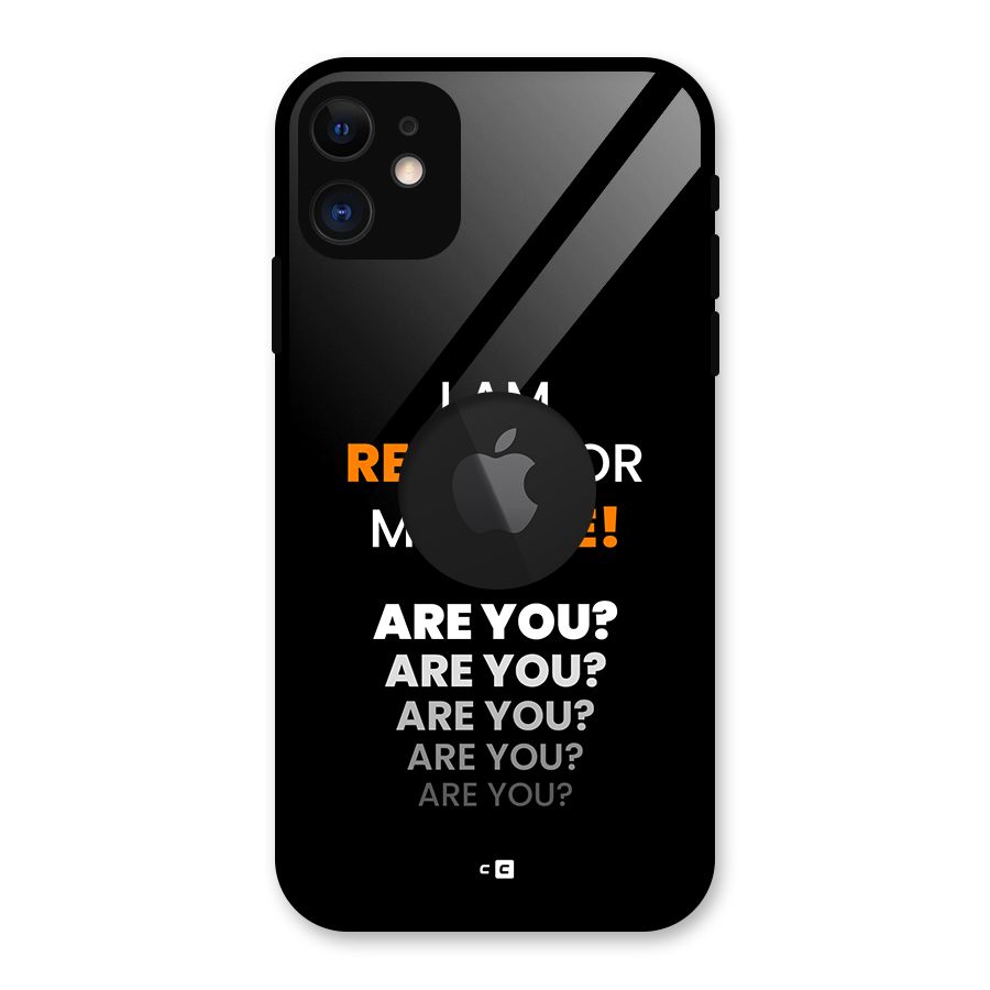You Ready Glass Back Case for iPhone 11 Logo Cut