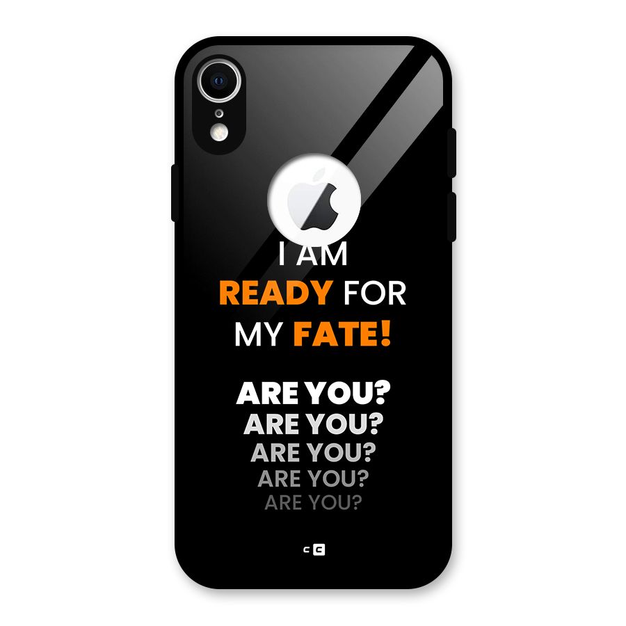 You Ready Glass Back Case for iPhone XR Logo Cut