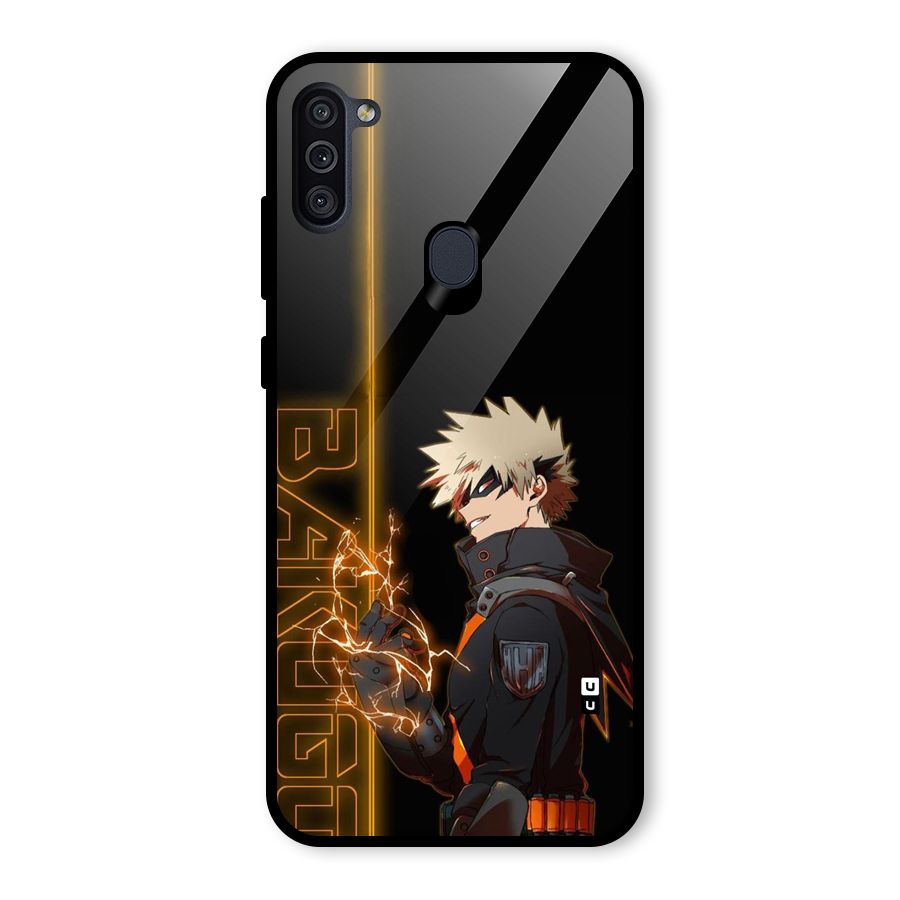 Young Bakugo Glass Back Case for Galaxy M11