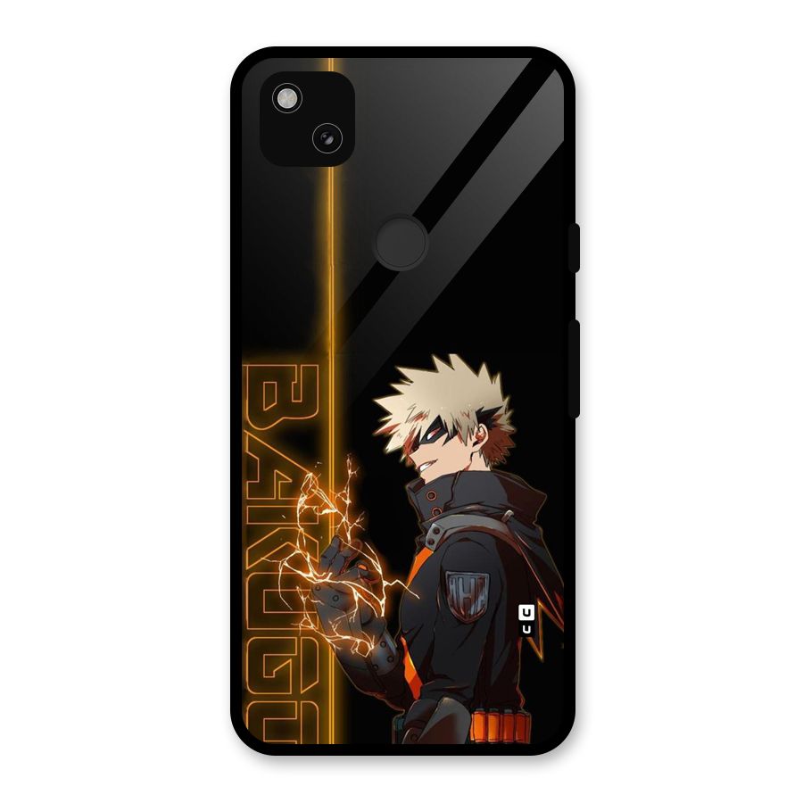 Young Bakugo Glass Back Case for Google Pixel 4a