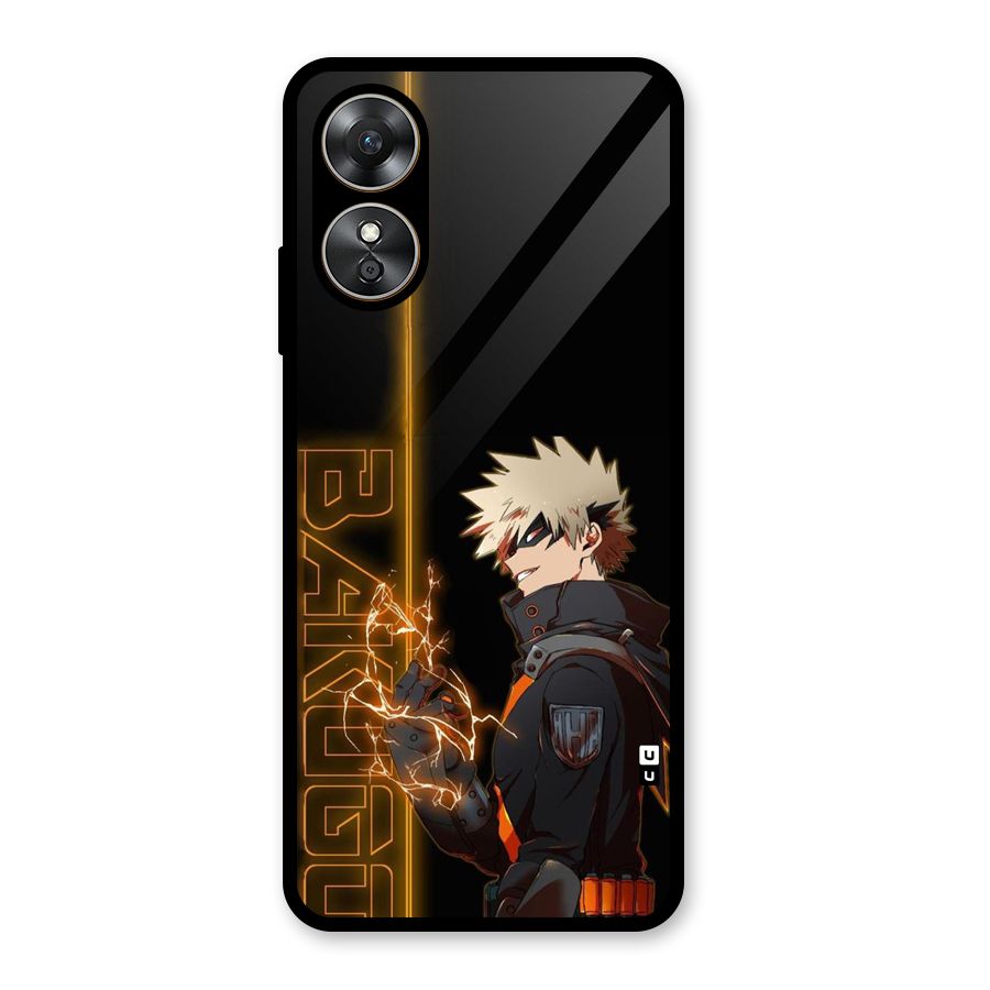 Young Bakugo Glass Back Case for Oppo A17